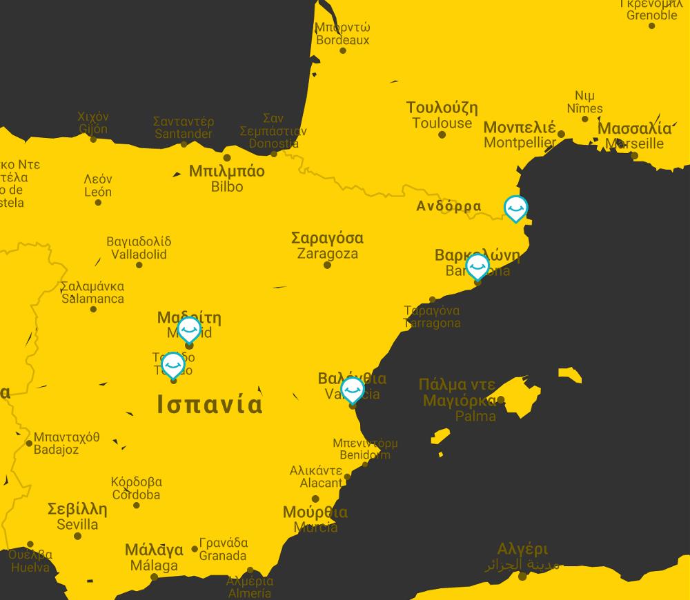 ispania tour map